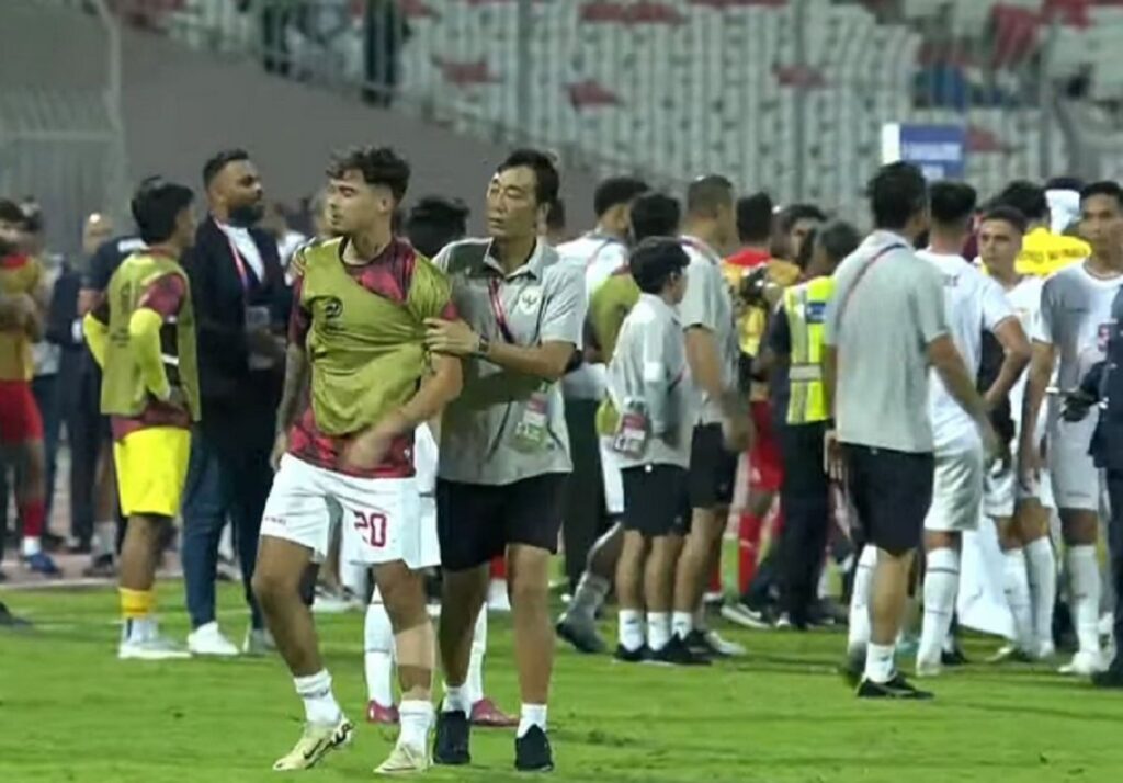 Timnas Indonesia VS Bahrain Berakhir Imbang, Ribut Akhir Pertandingan