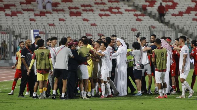 Timnas Indonesia VS Bahrain Berakhir Imbang, Ribut Akhir Pertandingan