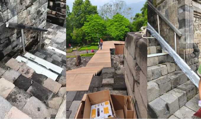 Candi Borobudur Dipasang Eskalator, Sambut Prabowo & Macron