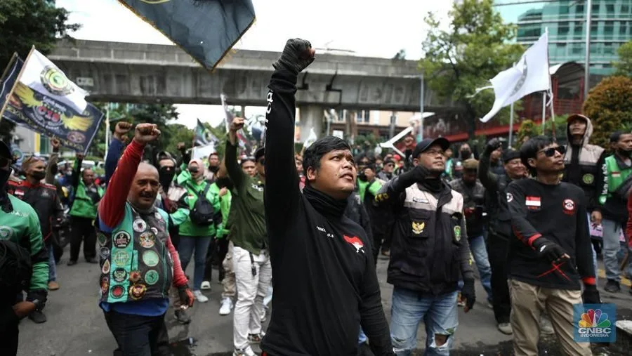 Driver Ojol Demo Besar Besaran Hari Ini