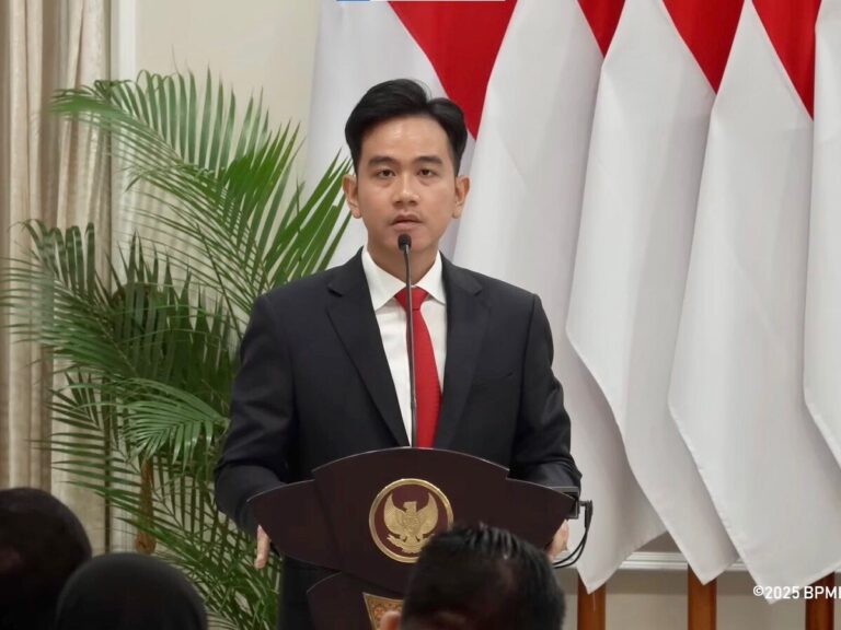 Wakil Presiden Indonesia, Gibran Rakabuming Raka saat menyampaikan potensi ekspor kemenyan