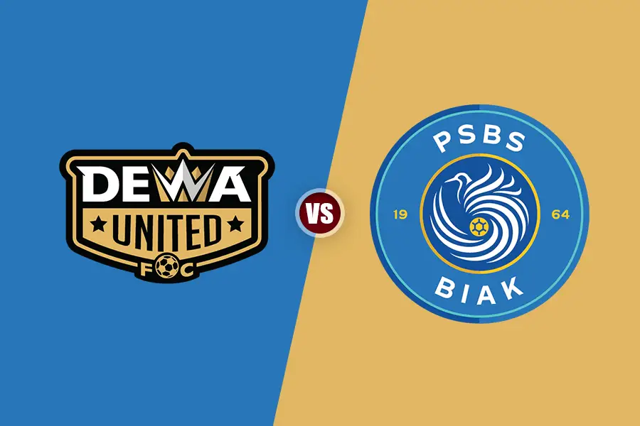 Dewa United vs PSBS Biak berakhir 3-1.