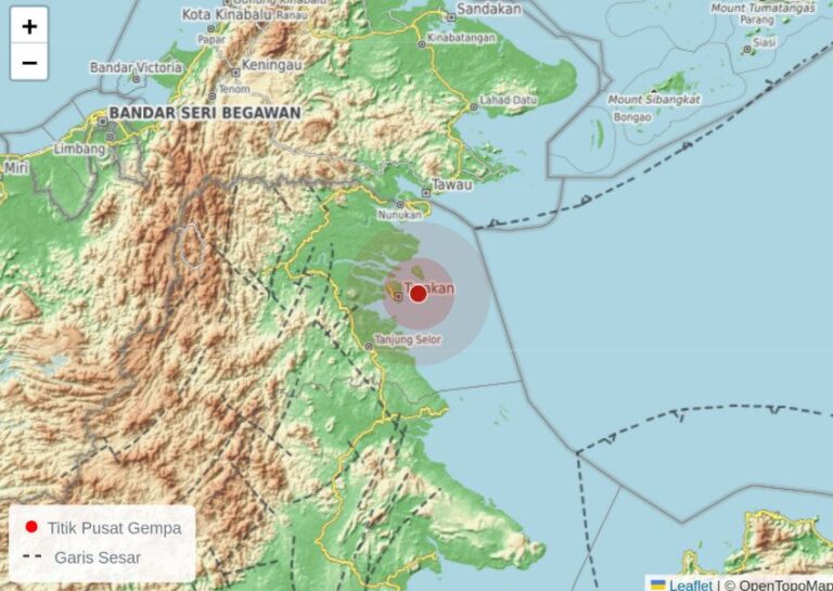 Tarakan diguncang gempa tektonik M4,8 kedalaman 10 km.