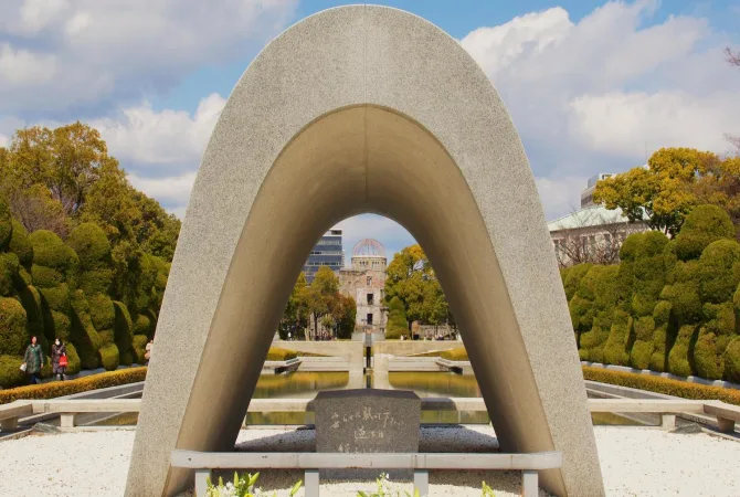 Suasana Taman Perdamaian Hiroshima untuk mengenang 80 tahun Bom Hiroshima