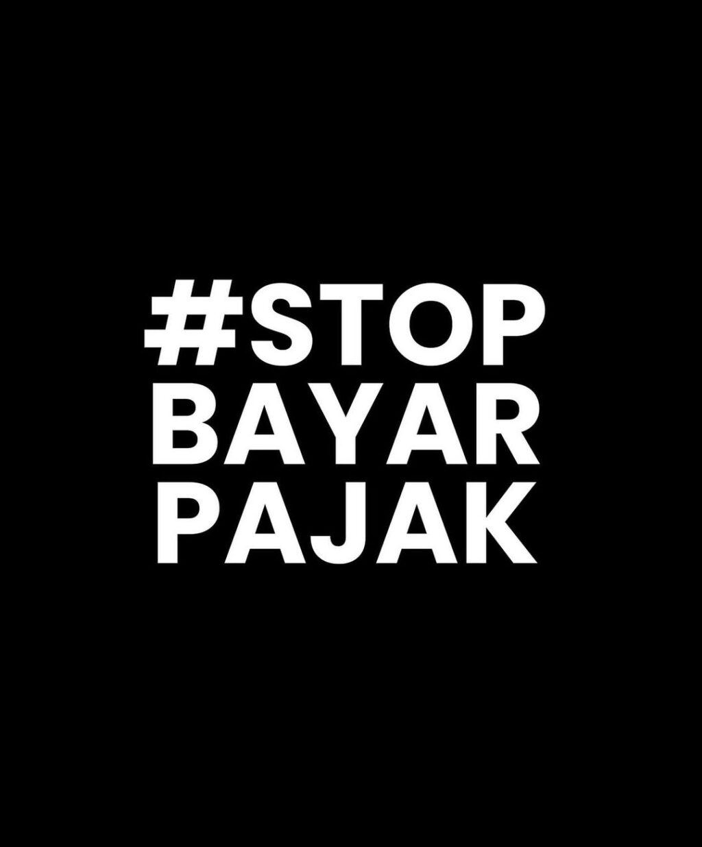 “Stop Bayar Pajak” viral di medsos.