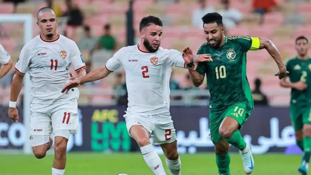 Indonesia vs Arab Saudi di King Abdullah Sports City.
