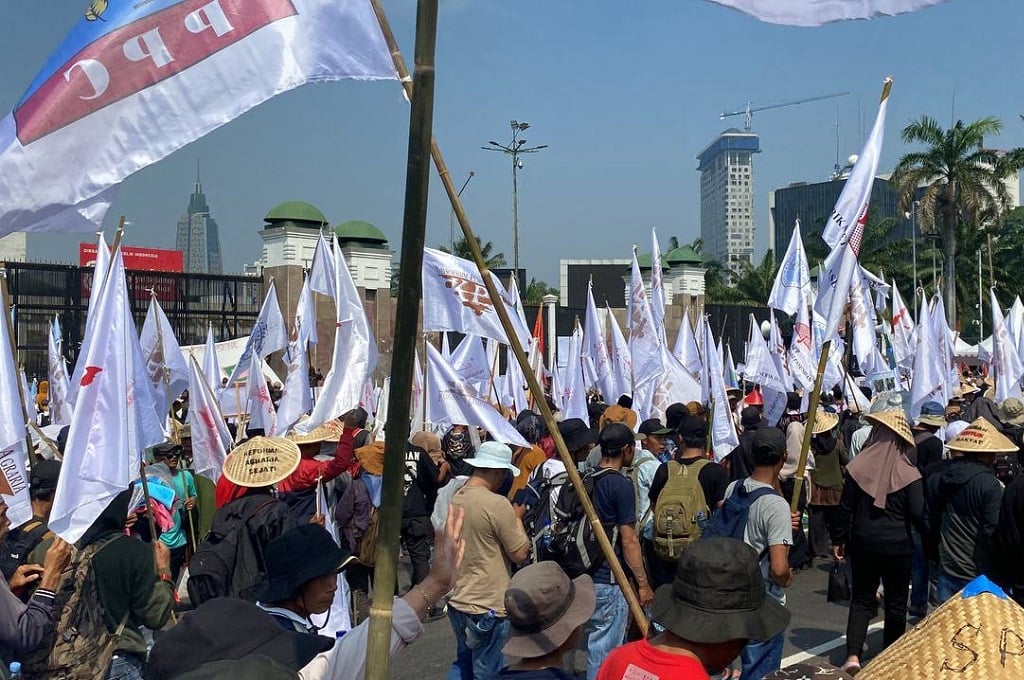 Hari Tani Nasional di Jakarta bikin rute dialihkan.
